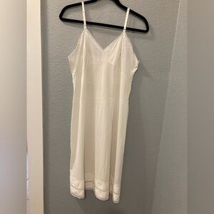 Vintage JC Penney Womens Nylon Full Slip Dress Size 38 Ivory  IGWLU